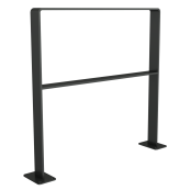 Leaning bracket made of flat steel | 70 x 70 mm | for doweling, with crossbar | width: 800mm | hot-dip galvanized and coated DB 703